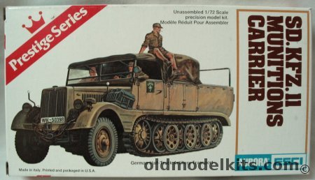 Aurora-ESCI 1/72 Sd.Kfz.11 Leichter Zugkraftwagen Half Track Afrika Korps/1SS Panzer/Grossdeutchland, 6217 plastic model kit